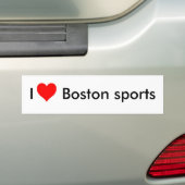 Ik hou van Boston sporten Bumpersticker (Op auto)