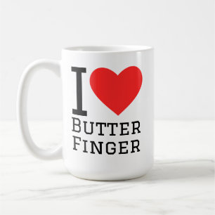 Ik hou van botervinger koffiemok