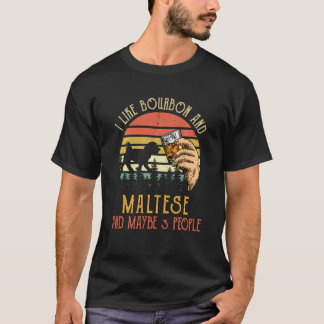 Ik hou van Bourbon en Maltese hond misschien wel 3 T-shirt