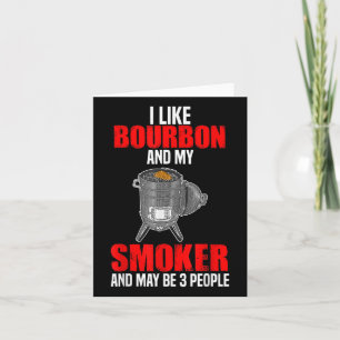 Ik hou van bourbon mijn roker 3 personen grappig B Kaart