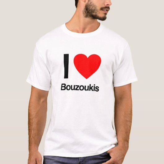 ik hou van bouzoukis t-shirt (Voorkant)
