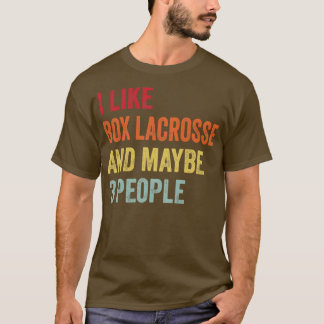 Ik hou van Box lacrosse misschien 3 mensen T-shirt
