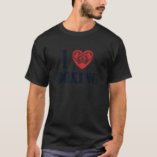 Ik hou van Boxer Thai Boxer Kickboxer Fist Figh T-shirt