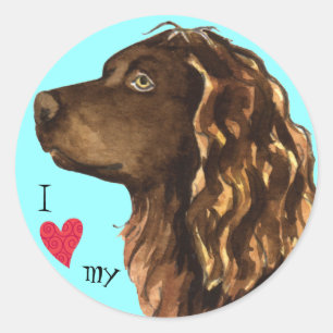 Ik hou van Boykin Spaniel Ronde Sticker