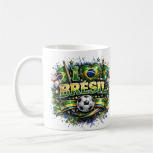 Ik hou van Brazilië 2026 Voetbalfan Koffiemok