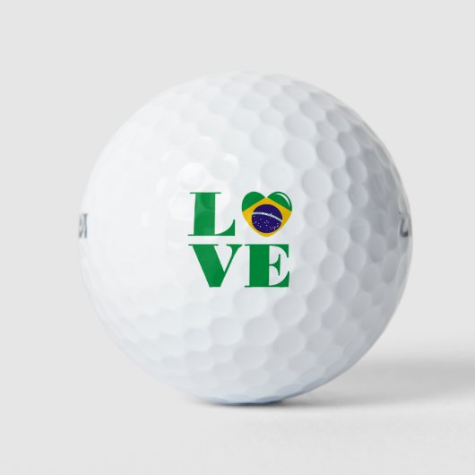 Ik hou van Brazilië Golfballen (Voorkant)