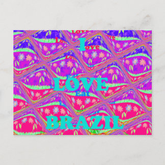 Ik hou van Brazilië: Mooie Samba traditionele kleu Briefkaart