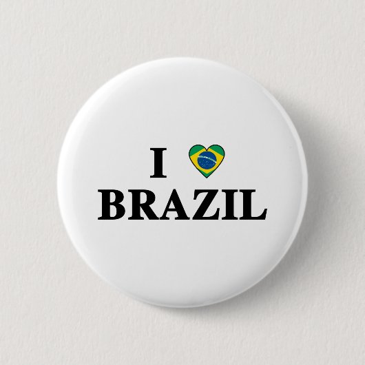Ik hou van Brazilië Ronde Button 5,7 Cm (Voorkant)