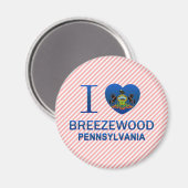 Ik hou van Breezewood, PA Magneet (Voorkant / Achterkant)