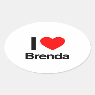ik hou van brenda ovale sticker