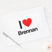ik hou van brennan rechthoekige sticker (Envelop)