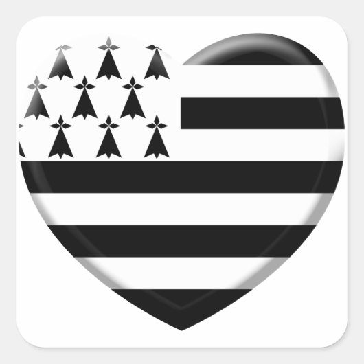 Ik hou van Bretagne Vierkante Sticker (Voorkant)