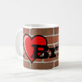 Ik hou van Brick Koffiemok (Voorkant links)