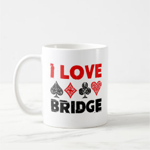 Ik hou van Bridge Kaart Game Player liefhebbers Koffiemok