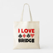 Ik hou van Bridge Kaart Game Player liefhebbers Tote Bag (Achterkant)