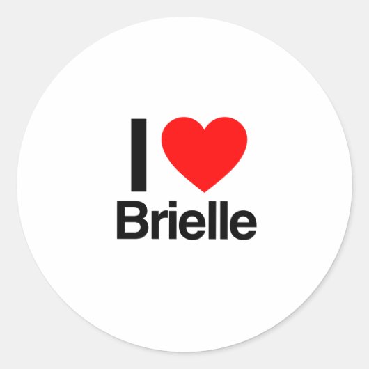 ik hou van brielle ronde sticker (Voorkant)