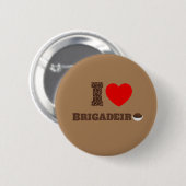 Ik hou van Brigadeiro Ronde Button 5,7 Cm (Voorkant /achterkant)
