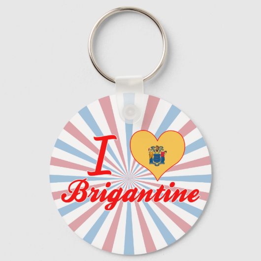 Ik hou van Brigantine, New Jersey Sleutelhanger (Voorkant)