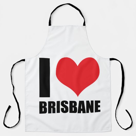 Ik hou van Brisbane Schort (Voorkant)