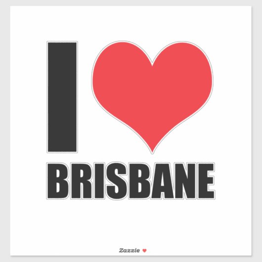 Ik hou van Brisbane Sticker (Vel)