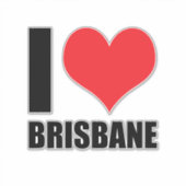 Ik hou van Brisbane Sticker (Voorkant)