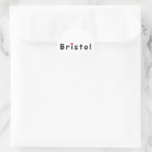 Ik hou van Bristol Ronde Sticker (Tas)