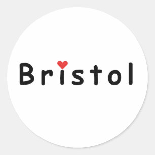 Ik hou van Bristol Ronde Sticker