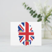 Ik hou van Britse kunst print Briefkaart (Staand voorkant)