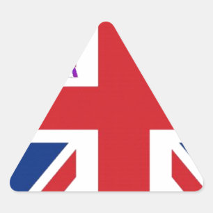 Ik hou van Britse kunst print Driehoek Sticker