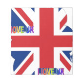 Ik hou van Britse kunst print Notitieblok (Voorkant)