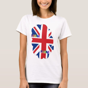 Ik hou van Britse kunst print T-shirt