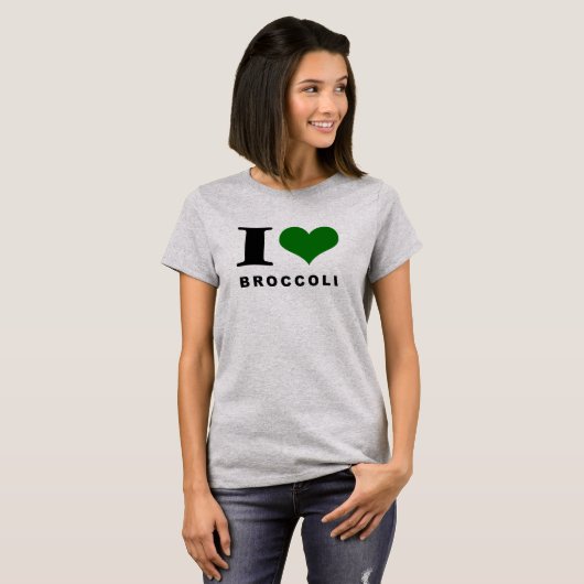 Ik hou van broccoli, broccoli liefhebber t-shirt (Voorkant volledig)