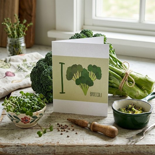 Ik hou van broccoli kaart