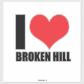 Ik hou van Broken Hill Sticker (Vel)
