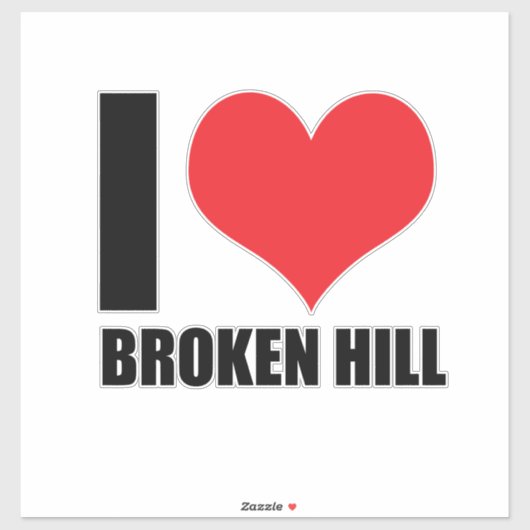 Ik hou van Broken Hill Sticker (Vel)