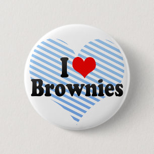 Ik hou van brownies ronde button 5,7 cm