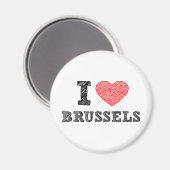 Ik hou van Brussel Magneet (Voorkant / Achterkant)
