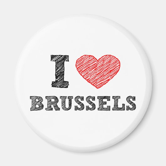 Ik hou van Brussel Magneet (Voorkant)