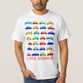 Ik hou van Bubble-auto's T-shirt