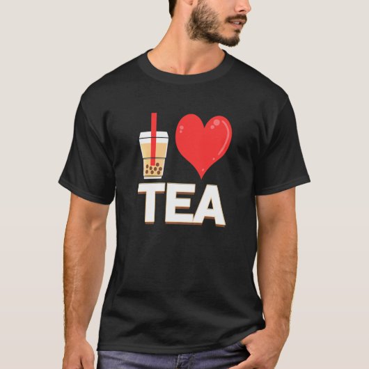 Ik hou van Bubble Tea Bubble Tea T-shirt (Voorkant)