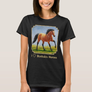 Ik hou van Buckskin paarden T-shirt