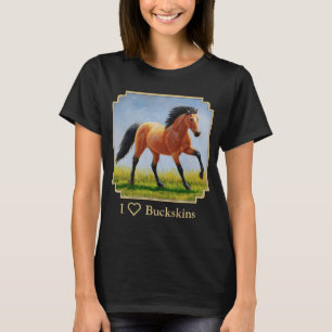 Ik hou van Buckskin paarden T-shirt