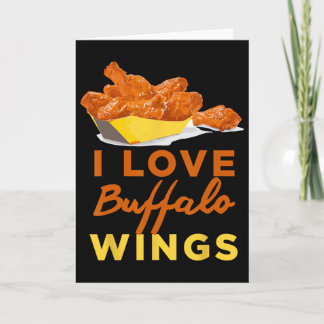 Ik hou van Buffalo Kip Vleugels Bbq Geroosterde Gr Kaart