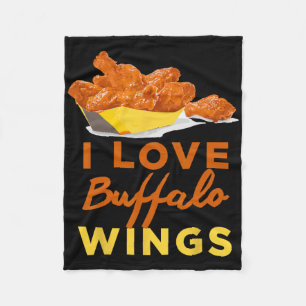 Ik hou van Buffalo Kip Vleugels Bbq Roast Grillen  Fleece Deken