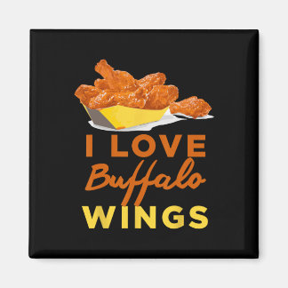 Ik hou van Buffalo Kippenvleugels Bbq Roast Grille Magneet