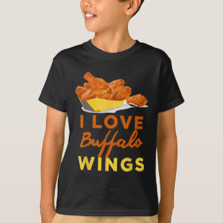 Ik hou van Buffalo Kippenvleugels Bbq Roosteren Gr T-shirt