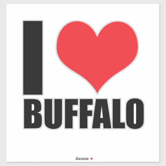Ik hou van Buffalo Sticker (Vel)