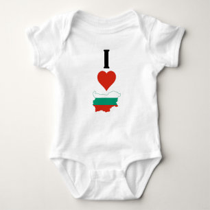 Ik hou van Bulgarije Vertical I Heart Country Flag Romper