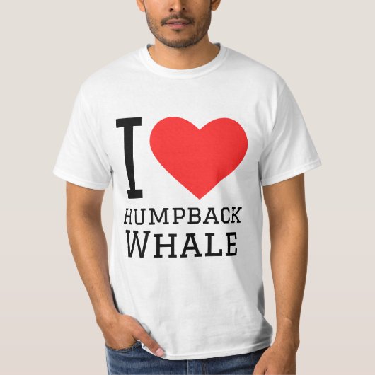 Ik hou van bultrugwalvis t-shirt (Voorkant)