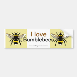 Ik hou van Bumble BEES - Wildlife - Natuur - Bumpersticker